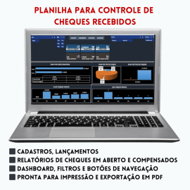 Planilha para controle de cheques recebidos